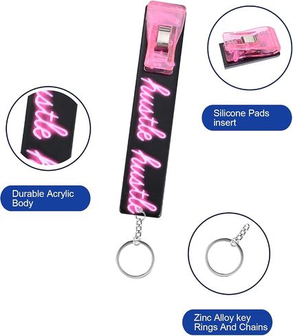 3PCS Credit Card Puller, Cute Debit Bank Card Grabber for Long Nails ATM Keychain Women with Plastic Clip in Saudi Arabia