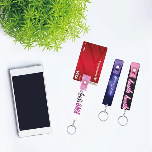 3PCS Credit Card Puller, Cute Debit Bank Card Grabber for Long Nails ATM Keychain Women with Plastic Clip in Saudi Arabia