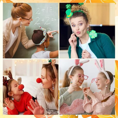 tondiamo 24 زوجًا من أقراط عيد الهالوين المضادة للحساسية للنساء، أقراط متدلية صغيرة على شكل ورقة القيقب، هدية عيد الشكر في الخريف in Saudi Arabia