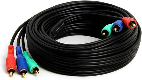 Cmple - 3-RCA Male to 3RCA Male RGB Component Video Cable For HDTV - 25 Feet in Kuwait