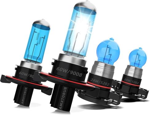 halogen headlight bulbs Compatible With Jeep Patriot 2010 2011 2012 2013 2014 2015 2016 2017, 9008/H13 High Low Beam + 5202/H16 Fog Light Bulbs, 4-Pack in Kuwait