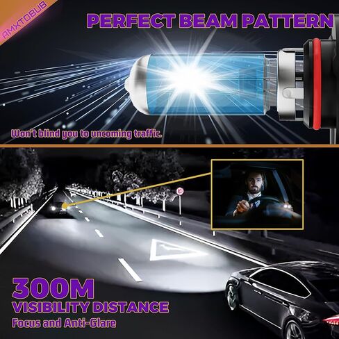 halogen headlight bulbs Compatible With Jeep Patriot 2010 2011 2012 2013 2014 2015 2016 2017, 9008/H13 High Low Beam + 5202/H16 Fog Light Bulbs, 4-Pack in Kuwait