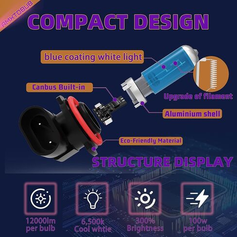 halogen headlight bulbs Compatible With Jeep Patriot 2010 2011 2012 2013 2014 2015 2016 2017, 9008/H13 High Low Beam + 5202/H16 Fog Light Bulbs, 4-Pack in Kuwait