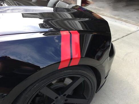 x xotic tech Fender Stripes Hash Marks Vinyl Decal Universal Compatible with Car Truck Sticker Racing Stripe (Red) in Saudi Arabia