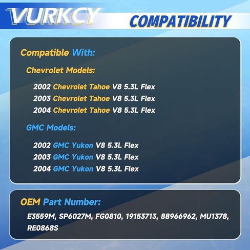 Electric Fuel Pump Module Assembly Compatible with 2002 2003 2004 Chevrolet Tahoe, 2002 2003 2004 GMC Yukon, V8 5.3 L, Replace E3559M, SP6027M in Saudi Arabia