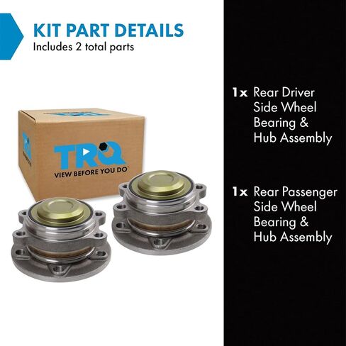 TRQ 2 Piece Wheel Bearing & Hub Assembly Set Compatible with 2018-2021 Volkswagen Atlas 2020-2021 Atlas Cross Sport in Saudi Arabia