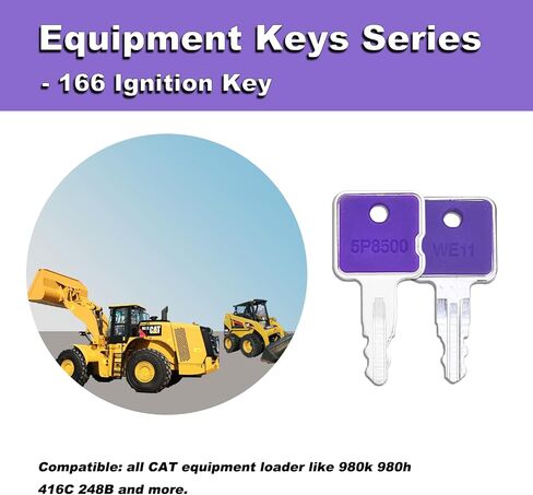 H806 Ignition Key 17001-00019 for Takeuchi Gehl Hitachi New Holland Case Mini Excavator Heavy Equipment Keys, Pack of 10 in Kuwait