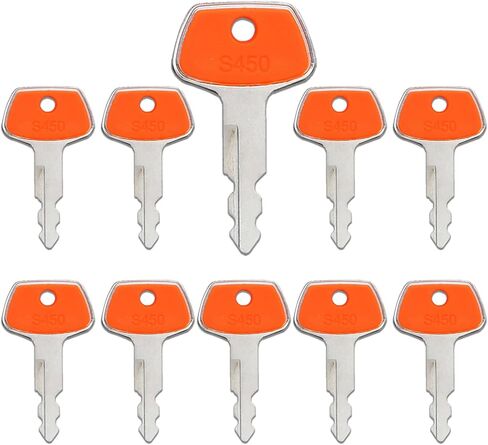 H806 Ignition Key 17001-00019 for Takeuchi Gehl Hitachi New Holland Case Mini Excavator Heavy Equipment Keys, Pack of 10 in Kuwait