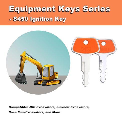 H806 Ignition Key 17001-00019 for Takeuchi Gehl Hitachi New Holland Case Mini Excavator Heavy Equipment Keys, Pack of 10 in Kuwait