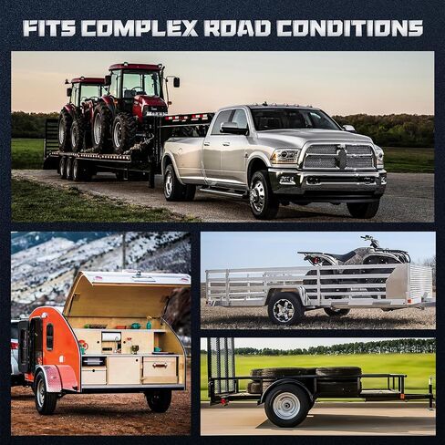 Youx Moto Trailer Leaf Springs 3500 رطل لمحور 7000 رطل - 6 أوراق عين مزدوجة، 25-1/4 بوصة طول، 1-3/4 بوصة عرض، يناسب SW6؛ نوابض فولاذية شديدة التحمل، قطعتان in Saudi Arabia