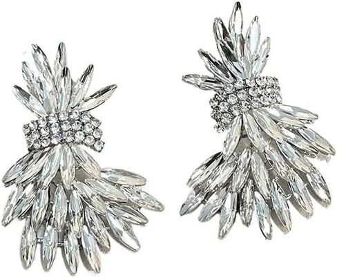 Personalized European And American Niche Design Full-diamond Wheat Ear Wing Earrings in Saudi Arabia