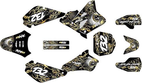 مجموعة رسومات لسوزوكي RM85 (2001+) CORE Series Gold 16 Mil - على/قبالة الطريق - ملصقات للدراجات النارية للدراجة الترابية، ملصقات لسباق الدراجات النارية وملحقات موتوكروس بدون بلاستيك in Kuwait