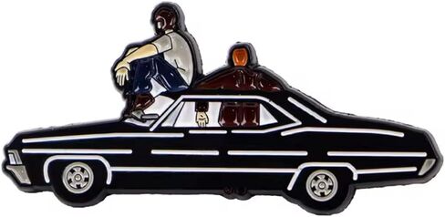 Driver Picks the Music Shotgun Shuts His Cakehole Supernatural Baby Car Dean Winchester TV Show Fantasy Horror Drama Magic 1.6" Enamel Pin Badge in Saudi Arabia