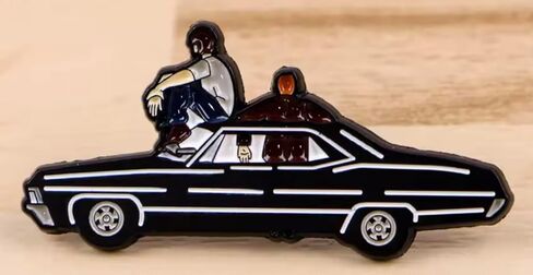 Driver Picks the Music Shotgun Shuts His Cakehole Supernatural Baby Car Dean Winchester TV Show Fantasy Horror Drama Magic 1.6" Enamel Pin Badge in Saudi Arabia