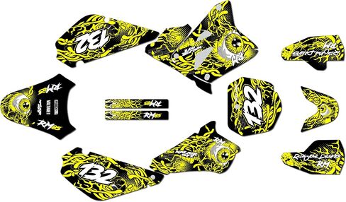 مجموعة رسومات لسوزوكي RM85 (2001+) CORE Series Gold 16 Mil - على/قبالة الطريق - ملصقات للدراجات النارية للدراجة الترابية، ملصقات لسباق الدراجات النارية وملحقات موتوكروس بدون بلاستيك in Kuwait