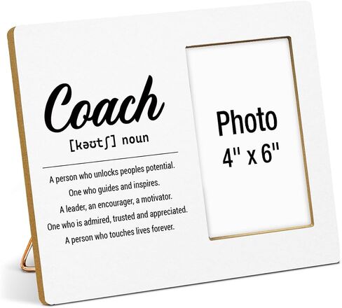 Coach Gifts Photo Frame, Thank You Appreciation Gifts for Men Women Baseball Softball Soccer Football Coaches, A Great Coach Is Hard to Find Wooden Picture Frames, Photo 4 x 6 Inches in Saudi Arabia