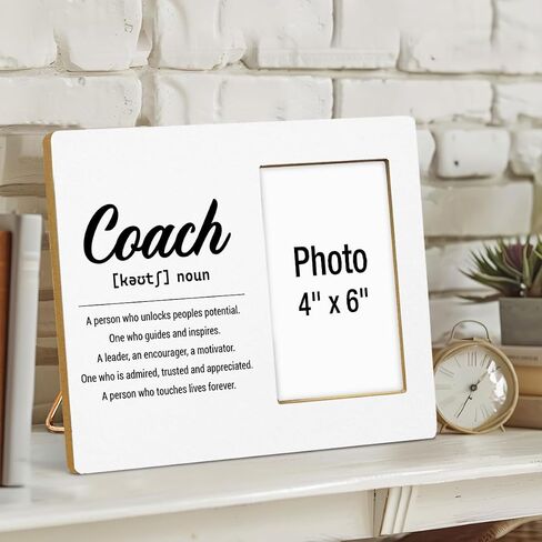 Coach Gifts Photo Frame, Thank You Appreciation Gifts for Men Women Baseball Softball Soccer Football Coaches, A Great Coach Is Hard to Find Wooden Picture Frames, Photo 4 x 6 Inches in Saudi Arabia