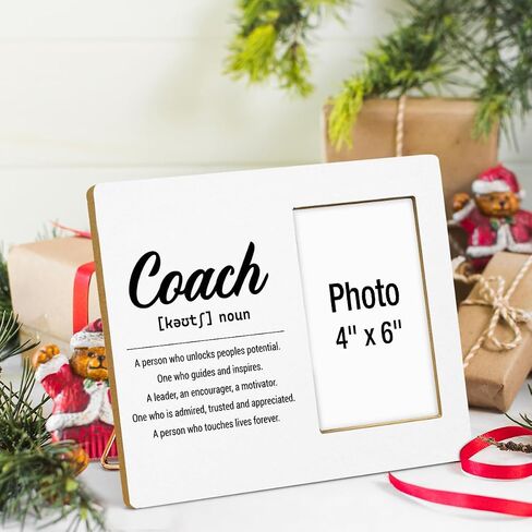 Coach Gifts Photo Frame, Thank You Appreciation Gifts for Men Women Baseball Softball Soccer Football Coaches, A Great Coach Is Hard to Find Wooden Picture Frames, Photo 4 x 6 Inches in Saudi Arabia