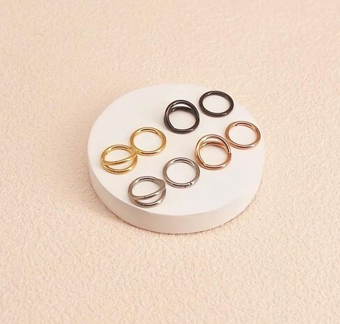 2Pcs Titanium Nose Rings Hoop 16G 12mm Double Hoop Nose Ring Silver Cartilage Helix Daith Rook Earring Hinged Septum Segment Ring Clicker Piercing in Saudi Arabia