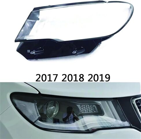 Compatible For Jeep Compass 2017 2018 2019 Headlight Cover Plastic Headlamp Lens Transparent Lampshades Shell(1pcs Right) in Saudi Arabia