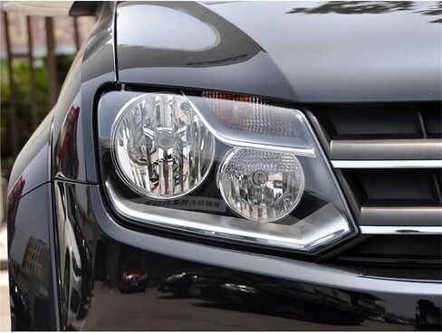 متوافق مع VW Amarok 2010-2019 اكسسوارات السيارات عدسة المصباح الأمامي غطاء كشافات قذيفة عاكس الضوء شفاف الظل قناع الزجاج (يمين) in Saudi Arabia