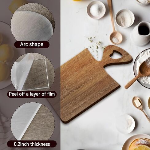 قوالب لوحة charcuterie ، قالب جهاز توجيه أكريليك 4pc ، قوالب مقبض صافية 5 مم ، أدوات دليل تتبع الزاوية المتعرج للمطبخ. in Saudi Arabia