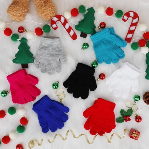 Coopay 12/24/48 Pairs Kid's Winter Warm Magic Gloves Children Stretchy Full Finger Knitted Gloves Boys Girls Student Gloves in Saudi Arabia