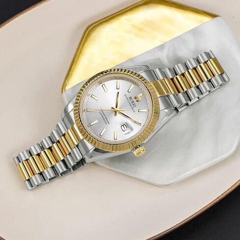 BUREI Mens Watches Luxury Stainless Steels Analog Business Fashion Waterproof Watches for Men,Gifts for Men in Saudi Arabia