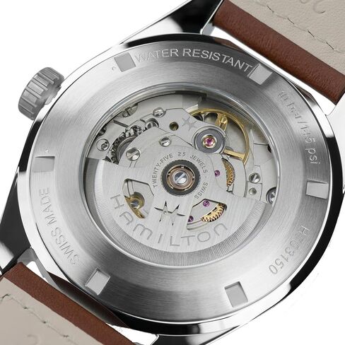 Hamilton Watch Khaki Field Expedition Auto | Swiss Made | 41mm Stainless Steel Case | Blue Dial Analog Watch | Brown Leather Strap (Model: H70315540) in Saudi Arabia