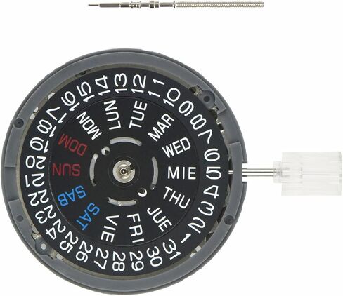 حركة ساعة أوتوماتيكية من Ewatchparts، تاريخ اليوم، تاج @ 3 قرص أسود متوافق مع Seiko (Sii) NH36 NH36A in Saudi Arabia