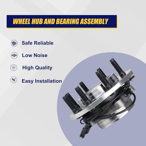 KUSATEC 515101 Front Wheel Bearing and Hub Assembly Compatible with Dodge Ram 1500 2500 3500 2006 2007 2008, 8 Lug Bolts w/ABS in Saudi Arabia