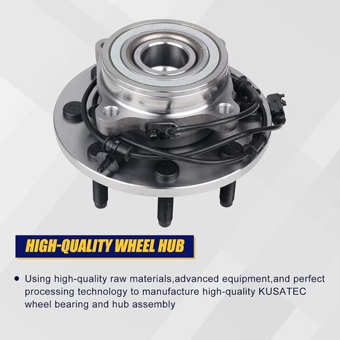 KUSATEC 515101 Front Wheel Bearing and Hub Assembly Compatible with Dodge Ram 1500 2500 3500 2006 2007 2008, 8 Lug Bolts w/ABS in Saudi Arabia