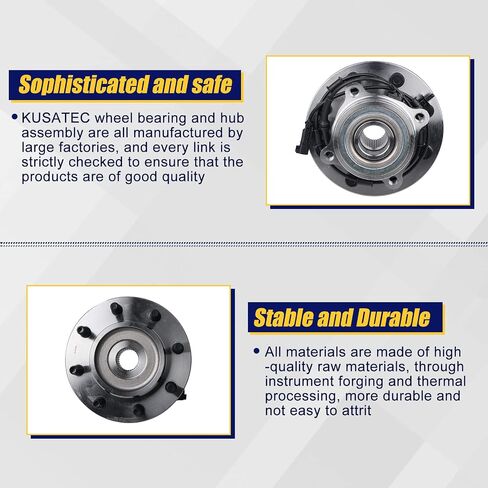 KUSATEC 515101 Front Wheel Bearing and Hub Assembly Compatible with Dodge Ram 1500 2500 3500 2006 2007 2008, 8 Lug Bolts w/ABS in Saudi Arabia