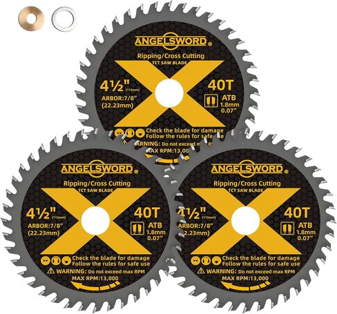 4-1/2 Inch Circular Saw Blade for Ultra-Nice Wood Cutting, 24T, 3 Pack, 7/8" Arbor with 3/8"&5/8" Bushing in Kuwait