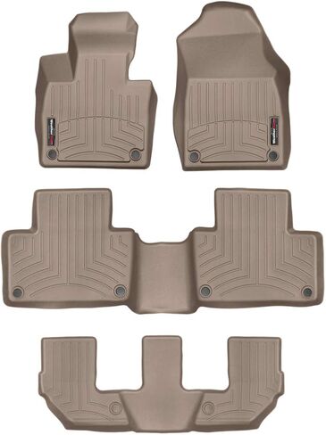 بطانات أرضية مخصصة من WeatherTech لسيارة فولفو XC90 - مجموعة كاملة (44828-1-2-3)، أسود in Kuwait