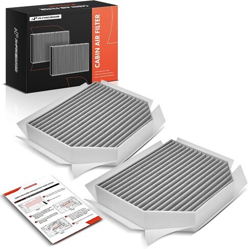 A-Premium 2-PC Cabin Air Filter with Activated Carbon Compatible with Mercedes-Benz SL500 2003-2006, SL55 AMG 2003-2008 5.5L, SL550 2007-2013, SL600 2004-2011, SLR McLaren 2005-2009, G63 SL63 SL65 AMG in Saudi Arabia