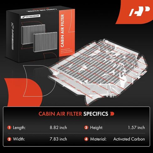 A-Premium 2-PC Cabin Air Filter with Activated Carbon Compatible with Mercedes-Benz SL500 2003-2006, SL55 AMG 2003-2008 5.5L, SL550 2007-2013, SL600 2004-2011, SLR McLaren 2005-2009, G63 SL63 SL65 AMG in Saudi Arabia