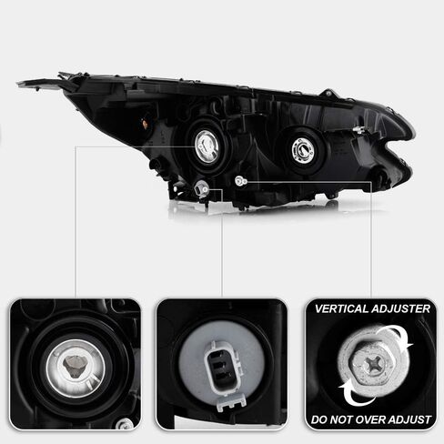 ACANII - For 2015-2016 Honda CRV EX |EX-L | SE Halogen Type w/LED DRL Headlights Headlamps Assembly Pair Set Left+Right in Saudi Arabia