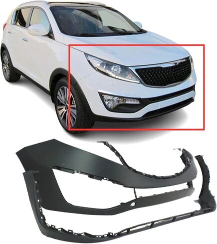 FitParts Compatible with Front Bumper Covers Kit 2011-2016 Kia Sportage EX LX SX W/Fog Light Holes KI1000152 KI1015101, 865113W000 865123W000 in Saudi Arabia
