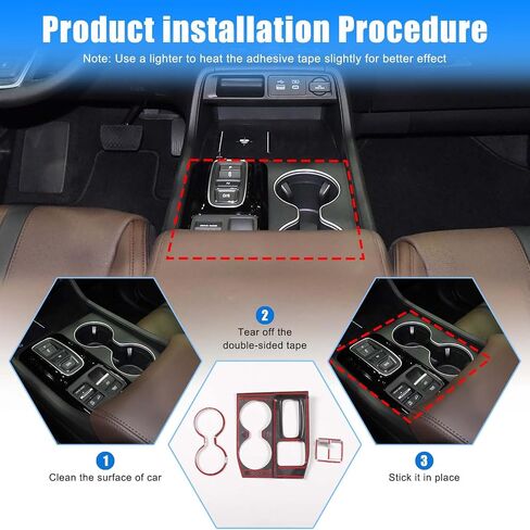 Gear Shift Panel Cover Trim for Honda Pilot 2023 2024 Accessories, ABS Automotive Center Consoles Cup Holder Panel Cover Anti-Scratch Protector, 1PCS (Carbon Fiber Pattern) in Saudi Arabia