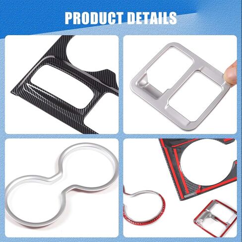 Gear Shift Panel Cover Trim for Honda Pilot 2023 2024 Accessories, ABS Automotive Center Consoles Cup Holder Panel Cover Anti-Scratch Protector, 1PCS (Carbon Fiber Pattern) in Saudi Arabia