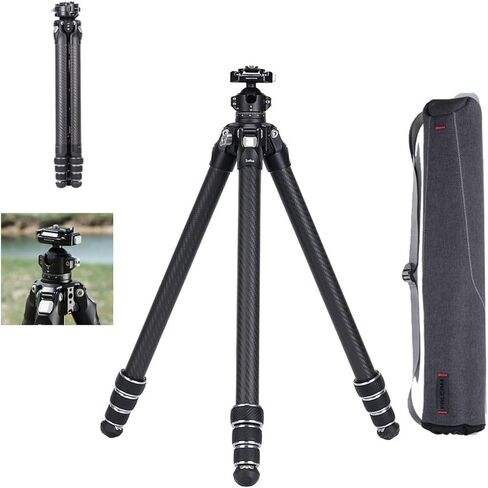 FALCAM TreeRoot Pro Quick Lock Professional Camera Carbon Fiber Tripod Max Vertical Static Load: 50kg/110lbs for Precision Photography (R240T)-T00A4901 in Kuwait