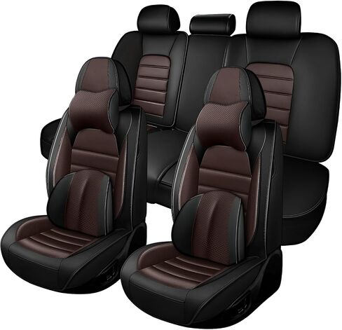 Car Seat Cover Fit for Ford Bronco 2021-2025,Compatible Airbag Non-Slip Waterproof Seat Cover,Car Seat Protector Premium Interior (Luxury 5 Seats,Black Coffee) in Kuwait