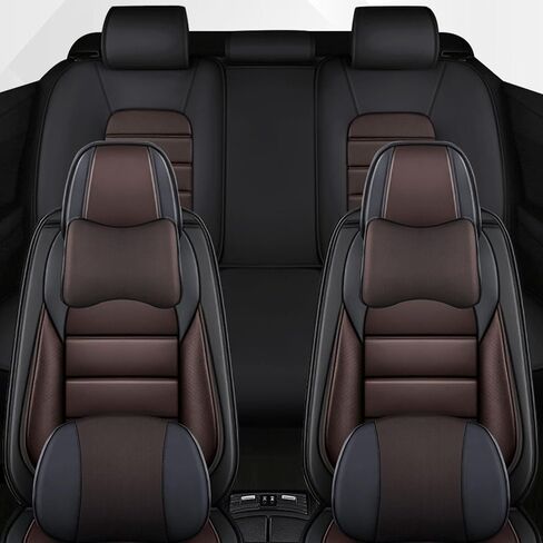 Car Seat Cover Fit for Ford Bronco 2021-2025,Compatible Airbag Non-Slip Waterproof Seat Cover,Car Seat Protector Premium Interior (Luxury 5 Seats,Black Coffee) in Kuwait