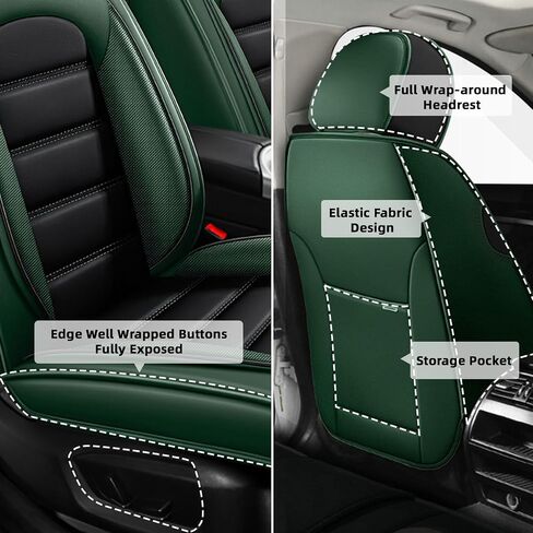 Car Seat Cover Fit for Ford Bronco 2021-2025,Compatible Airbag Non-Slip Waterproof Seat Cover,Car Seat Protector Premium Interior (Luxury 5 Seats,Black Coffee) in Kuwait