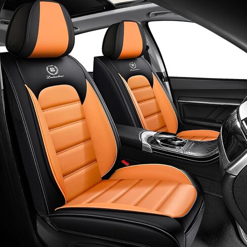 مجموعة كاملة من أغطية مقاعد السيارة لسيارة Hyundai Elantra Genesis Kona Santa Tucson Venue IONIQ 5 2009-2025، واقيات مقاعد من جلد نابا الفاخر المقاوم للماء (قياسية 5 مقاعد/أسود وأخضر) in Kuwait