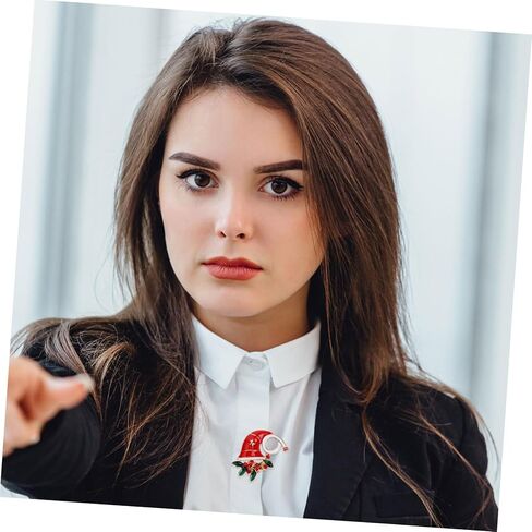 6Pcs Rhinestone Christmas Brooch Pins Set Elegant Holiday Jewelry for Women for Coats Sweaters Dresses Accessories Stylish Christmas Lapel Pins in Saudi Arabia