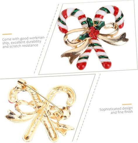 6Pcs Rhinestone Christmas Brooch Pins Set Elegant Holiday Jewelry for Women for Coats Sweaters Dresses Accessories Stylish Christmas Lapel Pins in Saudi Arabia