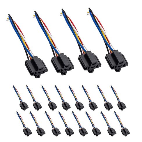 20 حزمة - متوافقة مع قاعدة تسخير مقبس التتابع المتشابك SPDT طراز Bosch 12V DC 5-PIN مع الأسلاك in Kuwait