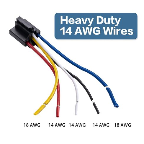 20 حزمة - متوافقة مع قاعدة تسخير مقبس التتابع المتشابك SPDT طراز Bosch 12V DC 5-PIN مع الأسلاك in Kuwait